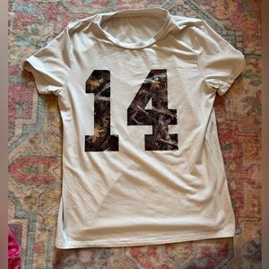 Women's Short Sleeve Tee with Number Print